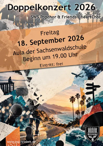 Plakat: Doppelkonzert mit dem Chor der Sachsenwaldschule